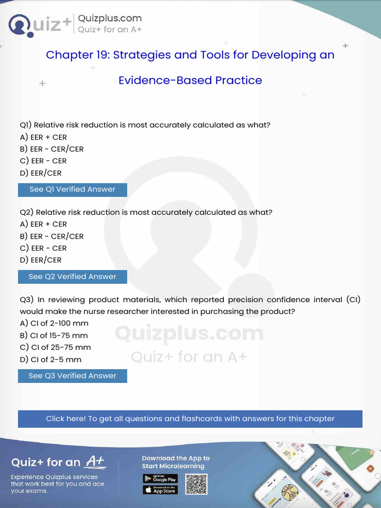 Relative Risk Reduction is Most Accurately Calculated as What | PDF ...
