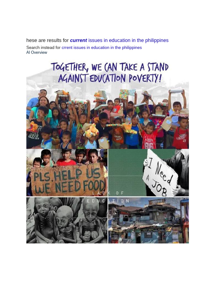 current issues in education | PDF | Literacy | Poverty