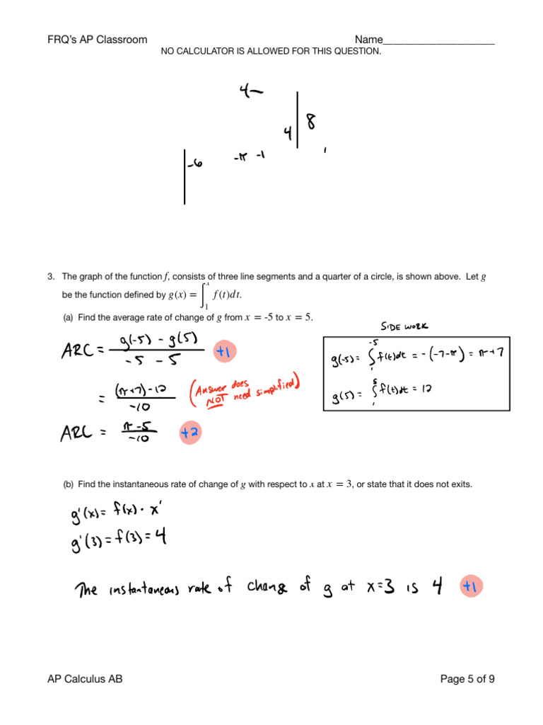 Apc Day 2 Frq Green Targets Key v5 | PDF | Mathematical Analysis ...
