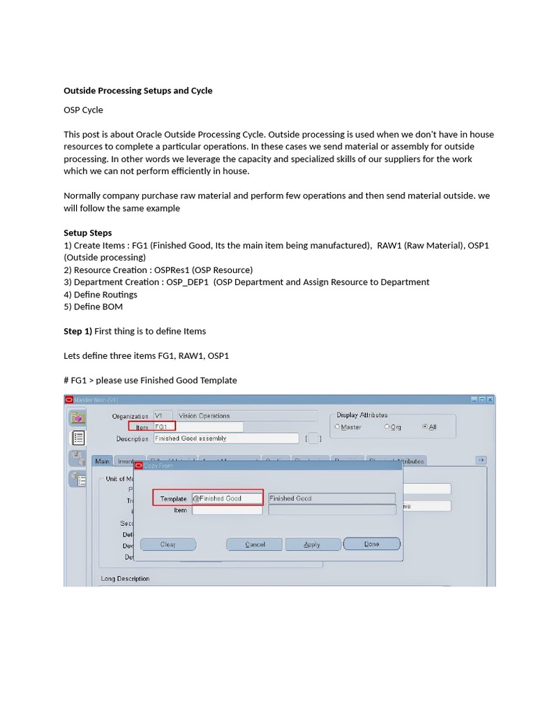 Outside Processing Setups and Cycle | PDF | Computing