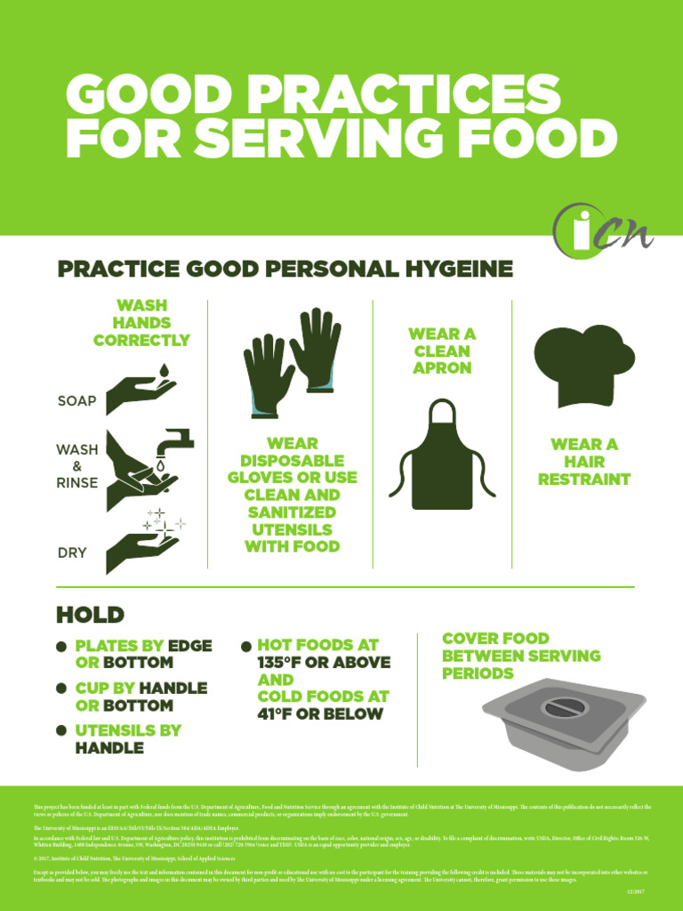 Good Practices for Serving Food | PDF | United States Department Of ...