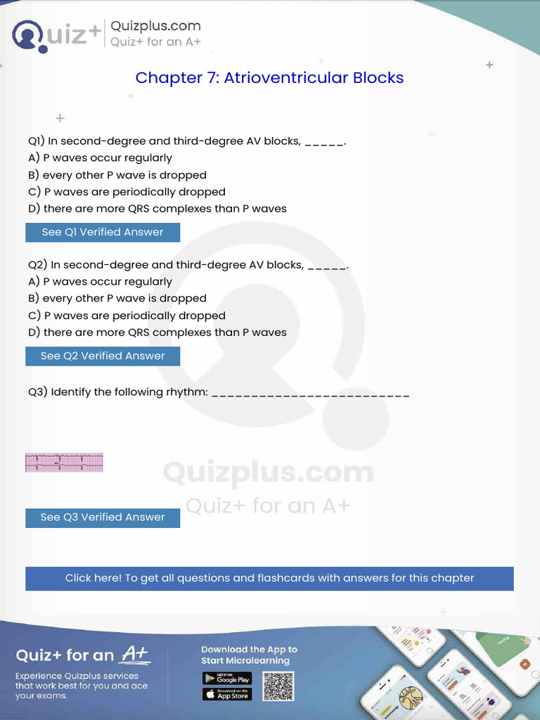 In Seconddegree and Thirddegree Av Blocks | PDF | Heart | Physiology