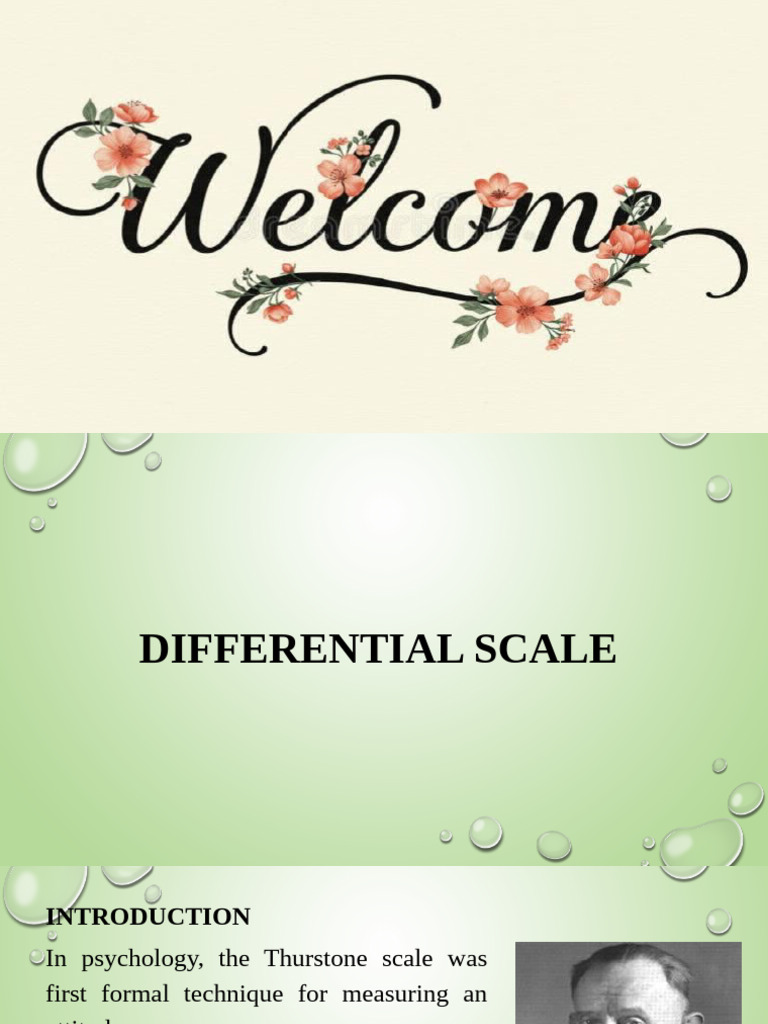 Differential Scale | PDF | Methodology