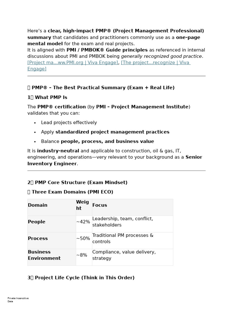 Pmp | PDF | Project Management | Project Management Professional