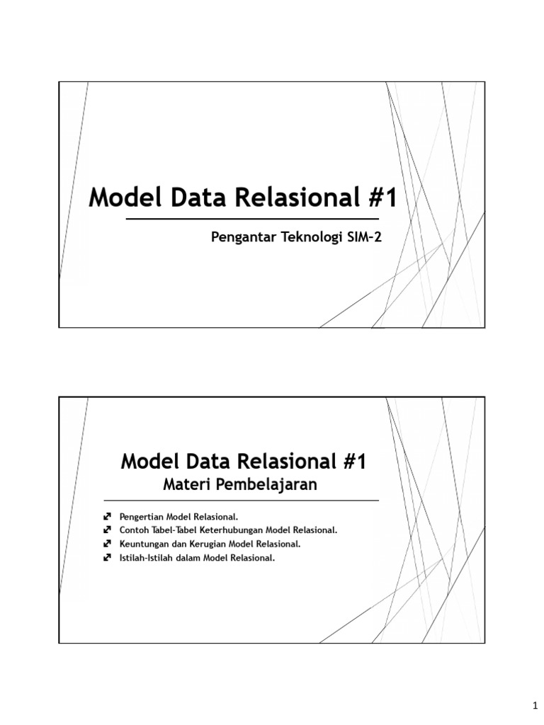 07.PeTekSIM2 Model Data Relasional #1 | PDF