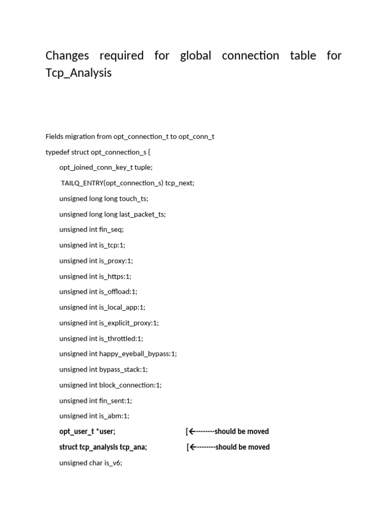 Changes Required for Global Connection Table for Tcp | PDF | Computer ...
