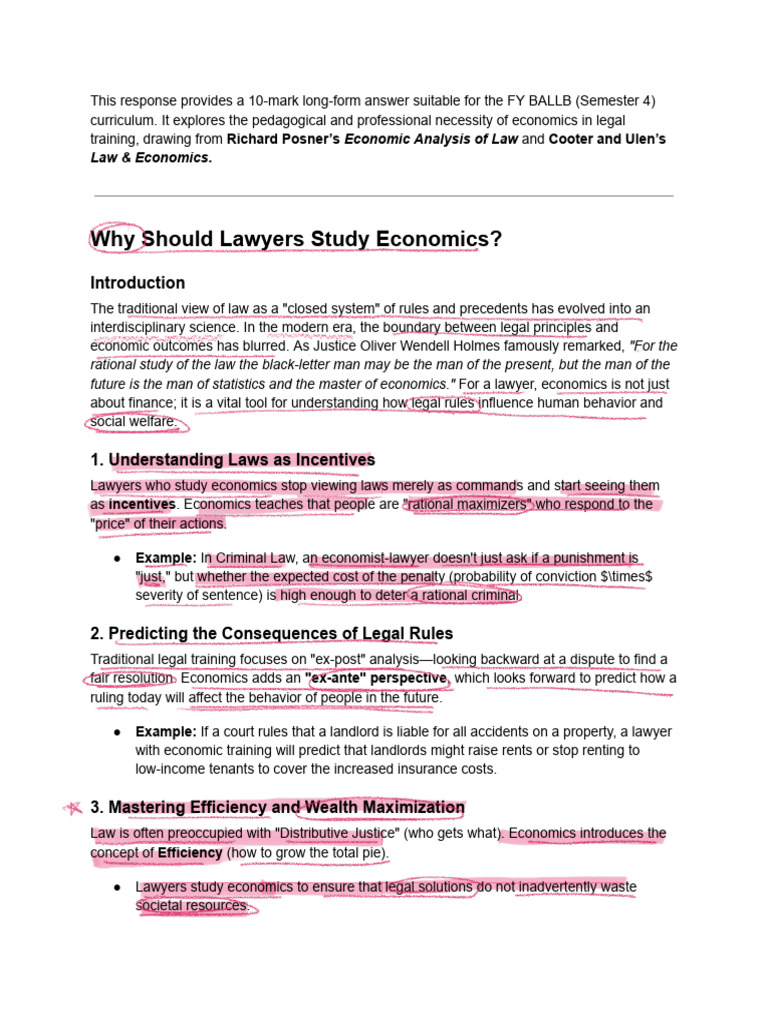 ecomod1sem4 | PDF | Economics | Law And Economics