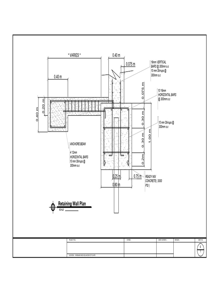 RETAINING WALL | PDF | Civil Engineering | Architectural Design