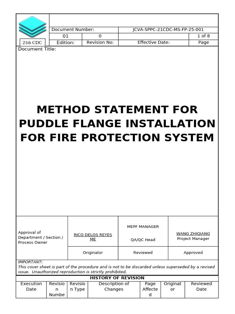 MS for Puddle Flange_1 | PDF | Specification (Technical Standard ...