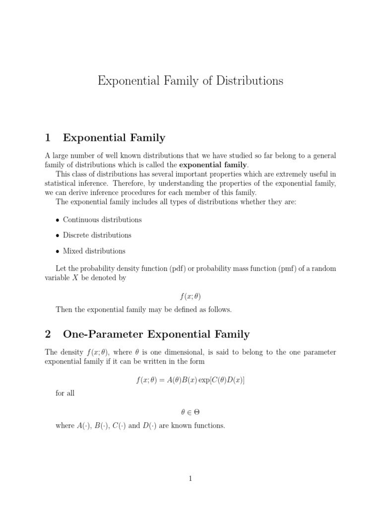 Unit-II Exponential Family of DIstributions_CAN | PDF | Estimator ...