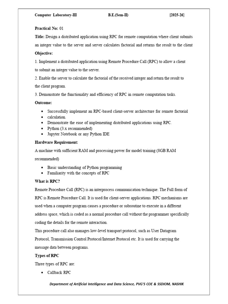 CL-III (Lab Manual) | PDF | Client–Server Model | Server (Computing)