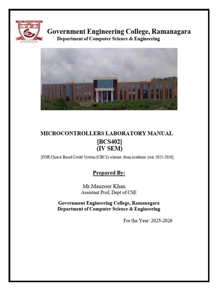 MC Lab Manual | PDF | Engineering | Central Processing Unit