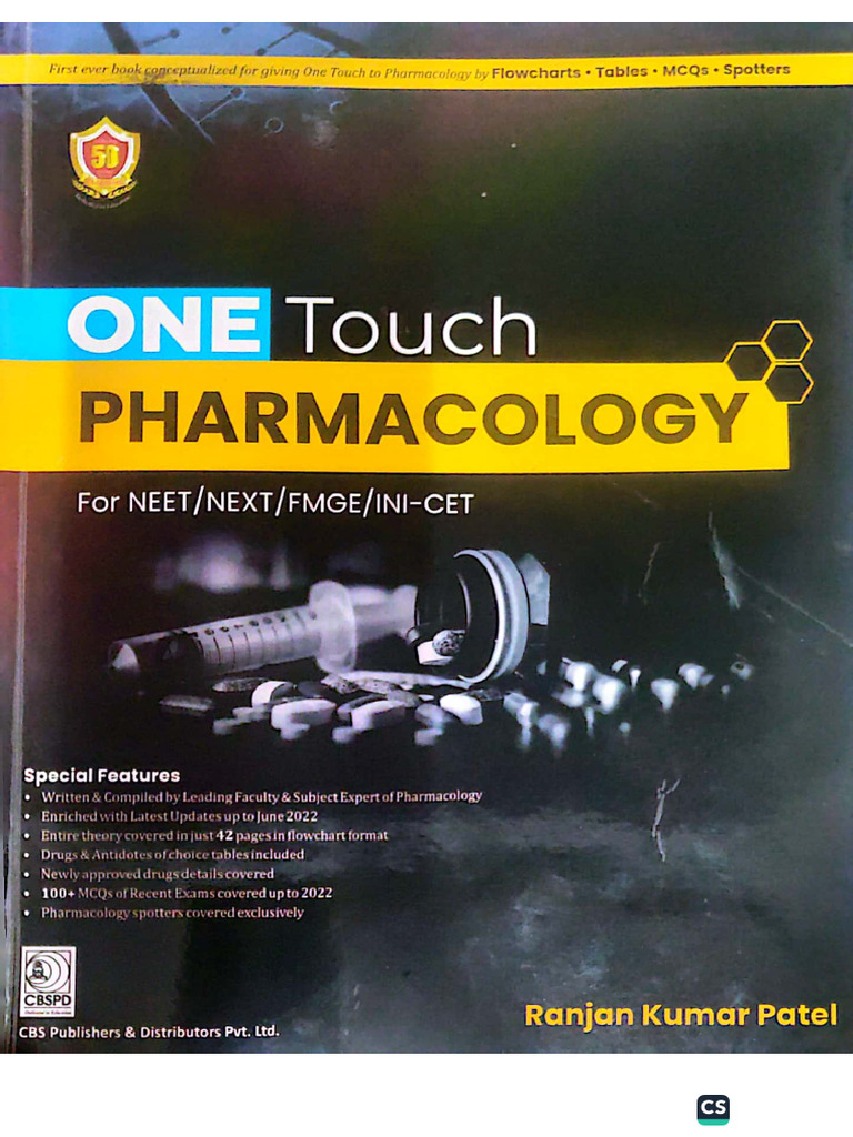 ONE TOUCH Pharmacology For NEETNEXTFMGEINI-CET (Ranjan Kumar Patel) (Z ...