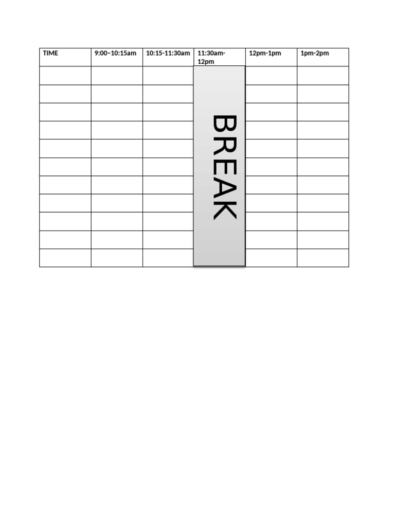 Time Table | PDF