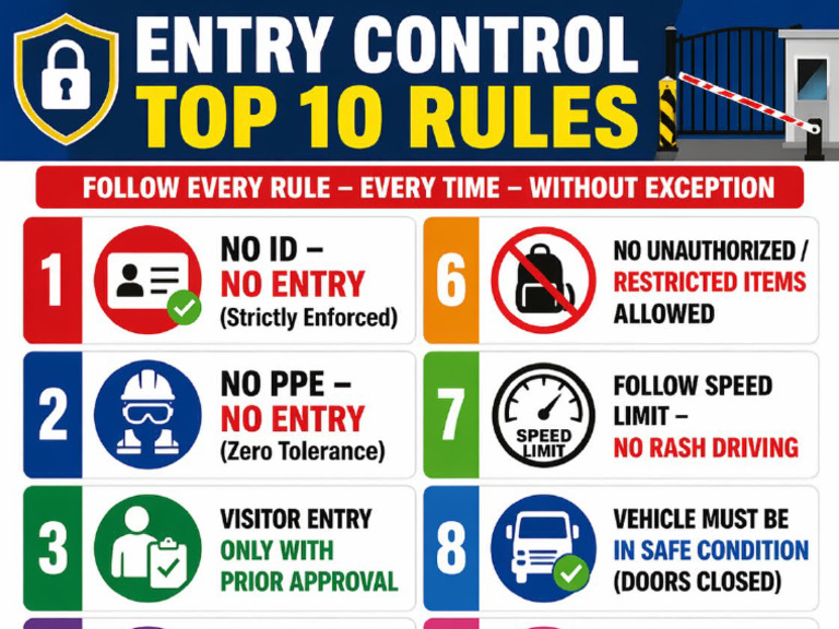 Entry Rules Poster | PDF