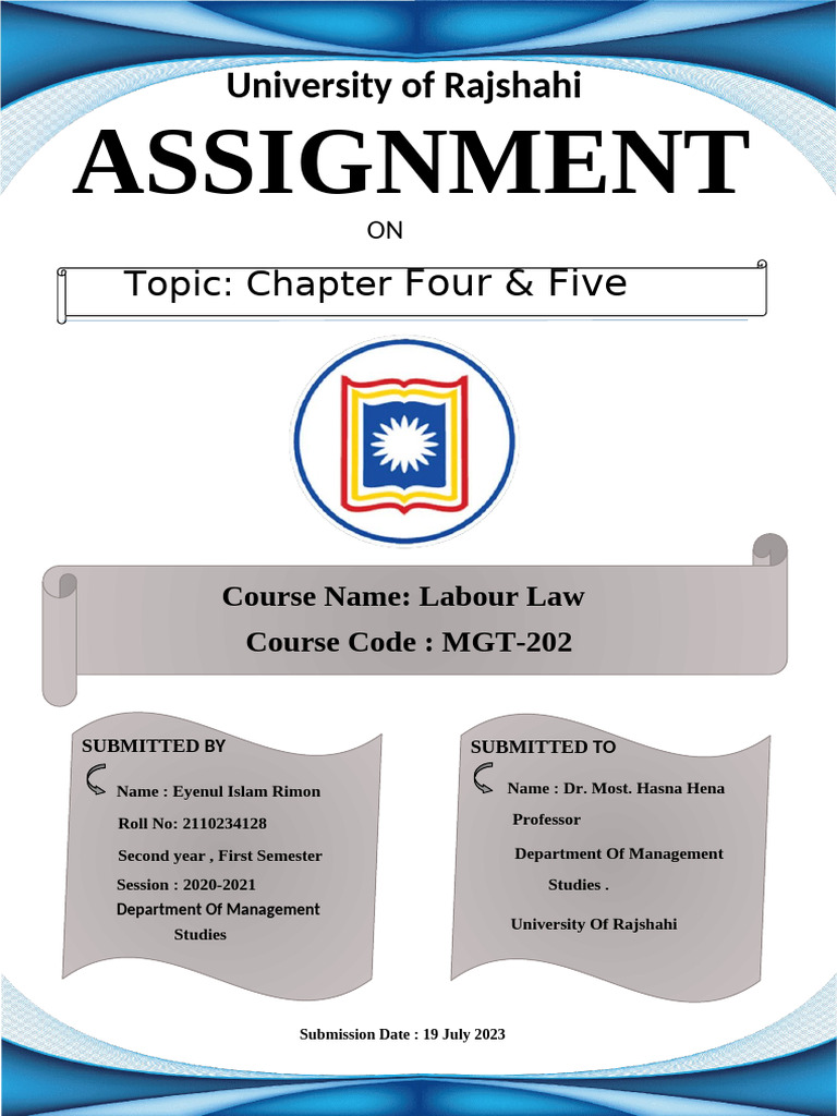 1 Assignment Font Page | PDF