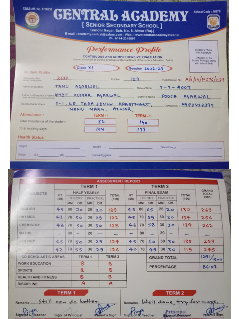 11 Marksheet | PDF