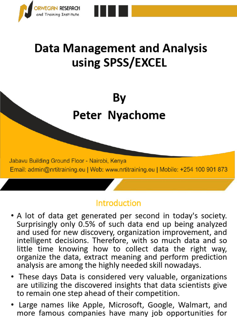 DATA MANAGEMENT AND ANALYSIS | PDF | Student's T Test | Statistics