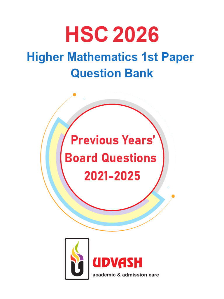 HSC QB-2026 HMath 1st Paper Board Question 2025-2021 EV-1 | PDF ...