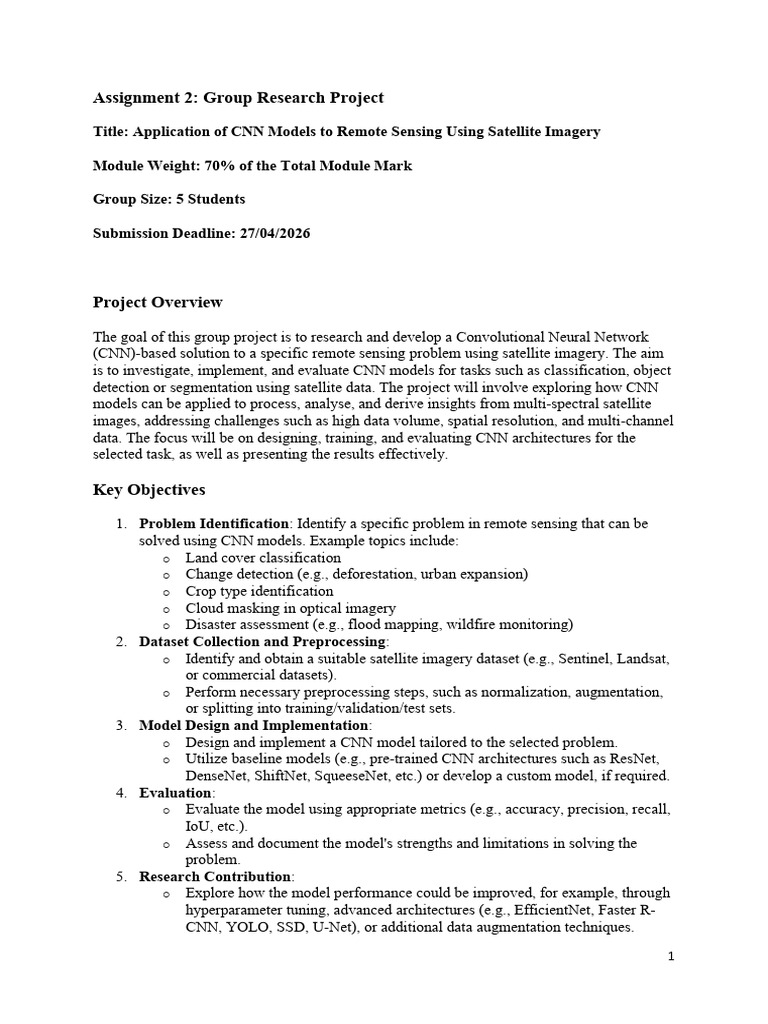 Assignment-2 Group Research Project (2) | PDF | Remote Sensing ...
