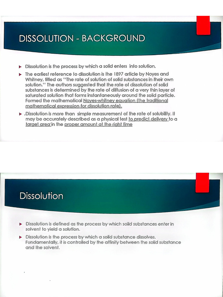 Dissolution | PDF