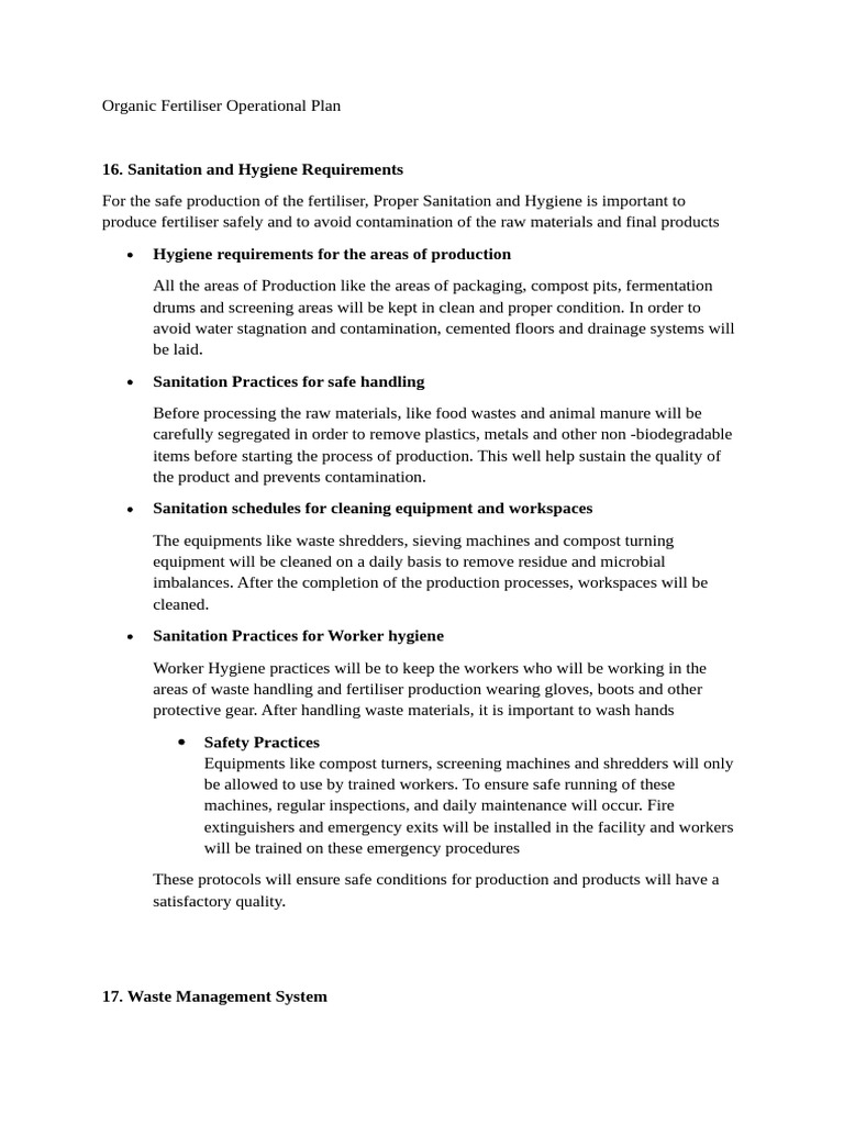 Ibp Operational Plan | PDF | Compost | Waste Management