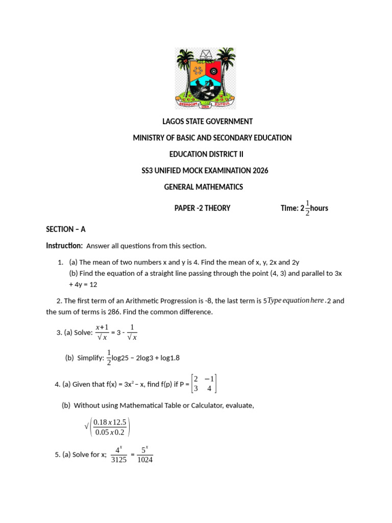 Mathematics 2 | PDF | Mathematics | Mean