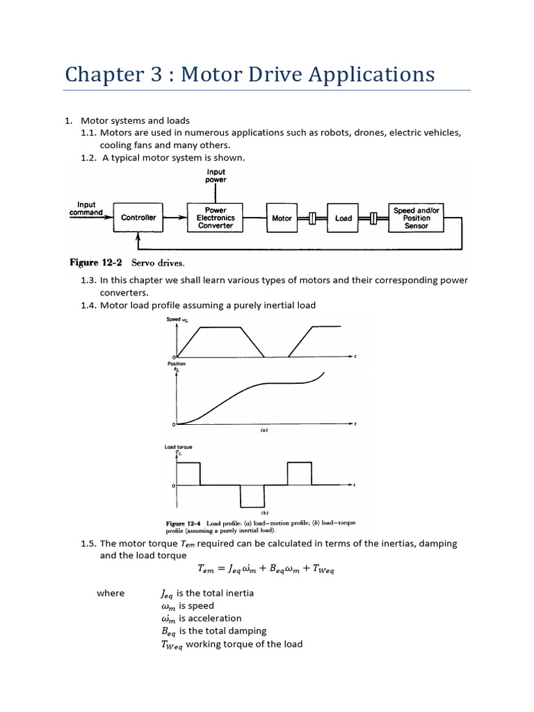 Chapter 3 Motor Drive Applications | PDF | Electric Motor | Electrical ...