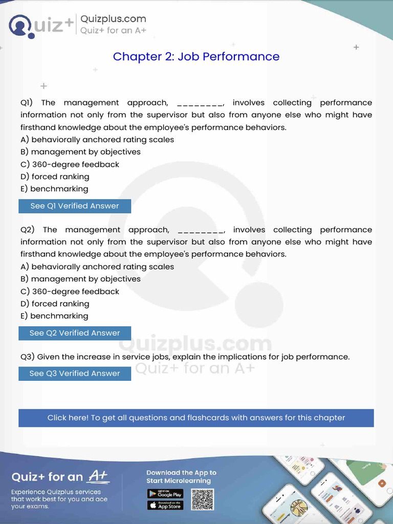 The Management Approach Involves Collecting Performance Information Not ...