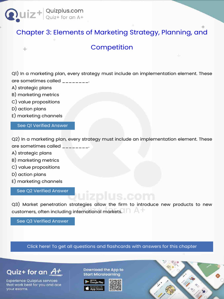 In a Marketing Plan Every Strategy Must Include an Implementation ...