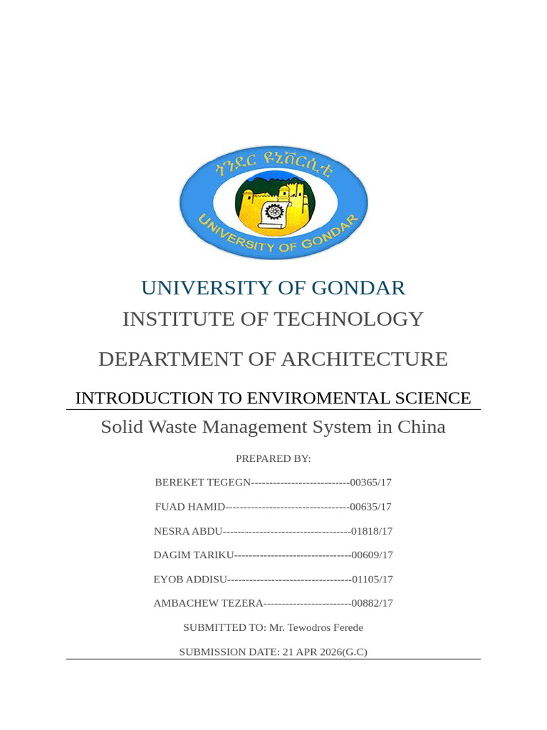 Solid Waste Management China Group 2 (FINAL) | PDF | Waste Management ...