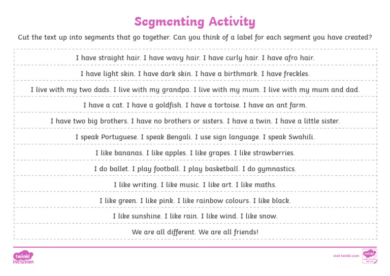 6 - Segmenting Activity | PDF