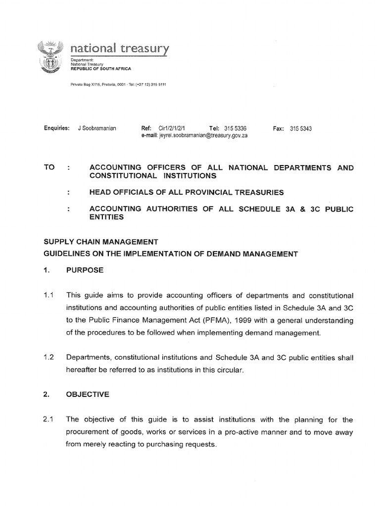 National Treasury Guidelines on the Implementation of Demand Management ...