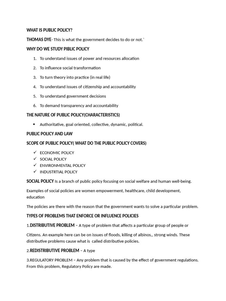 What is Public Polic1 | PDF | Policy | Decision Making