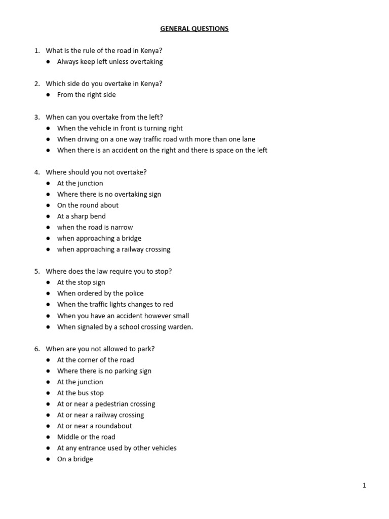 general questions | PDF
