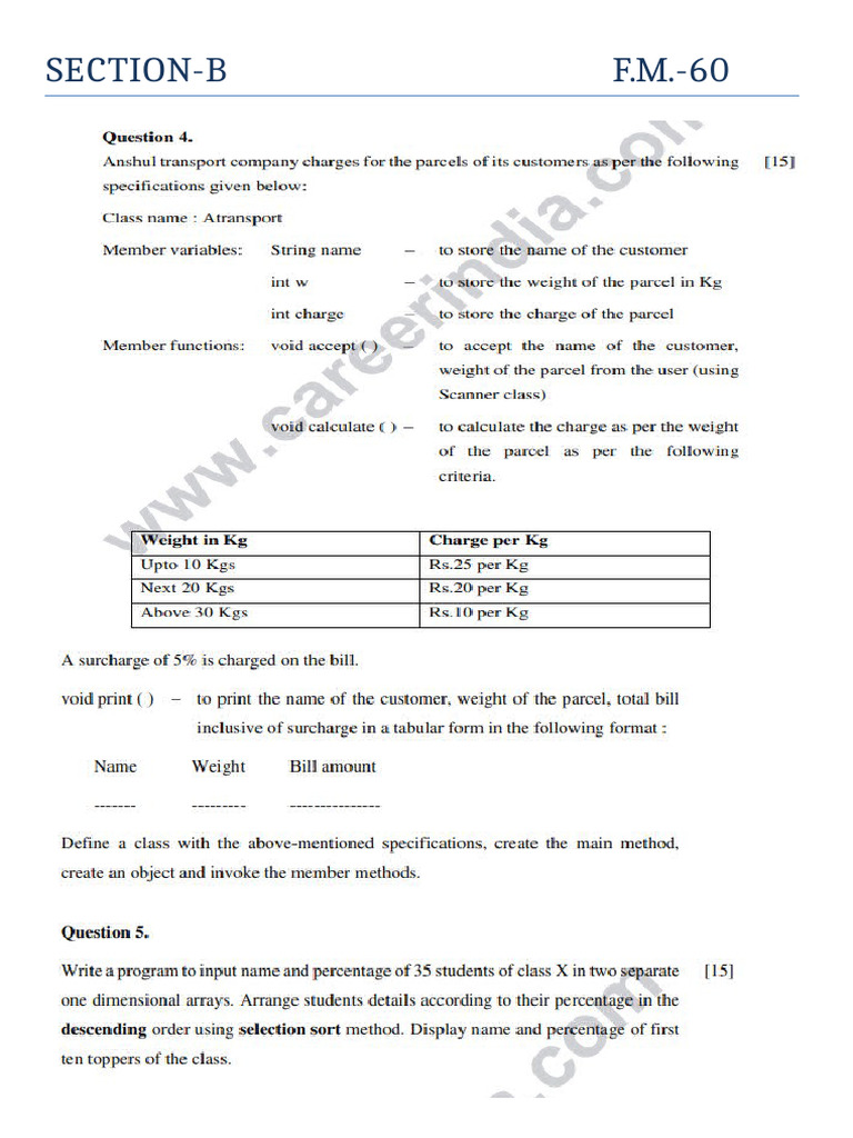 Class x Program | PDF