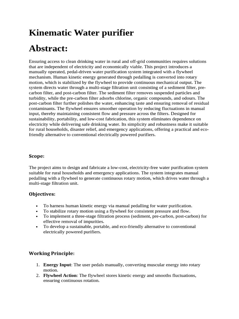 Report | PDF | Water Purification | Filtration