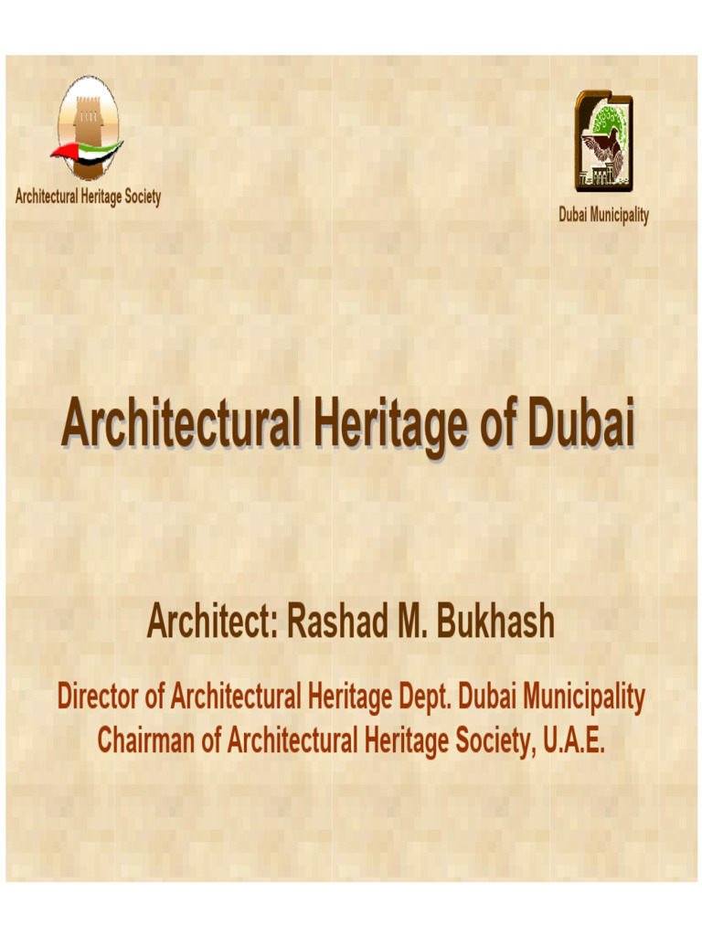 Dubai Municipality Architectural Heritage | PDF | Dubai | United Arab ...