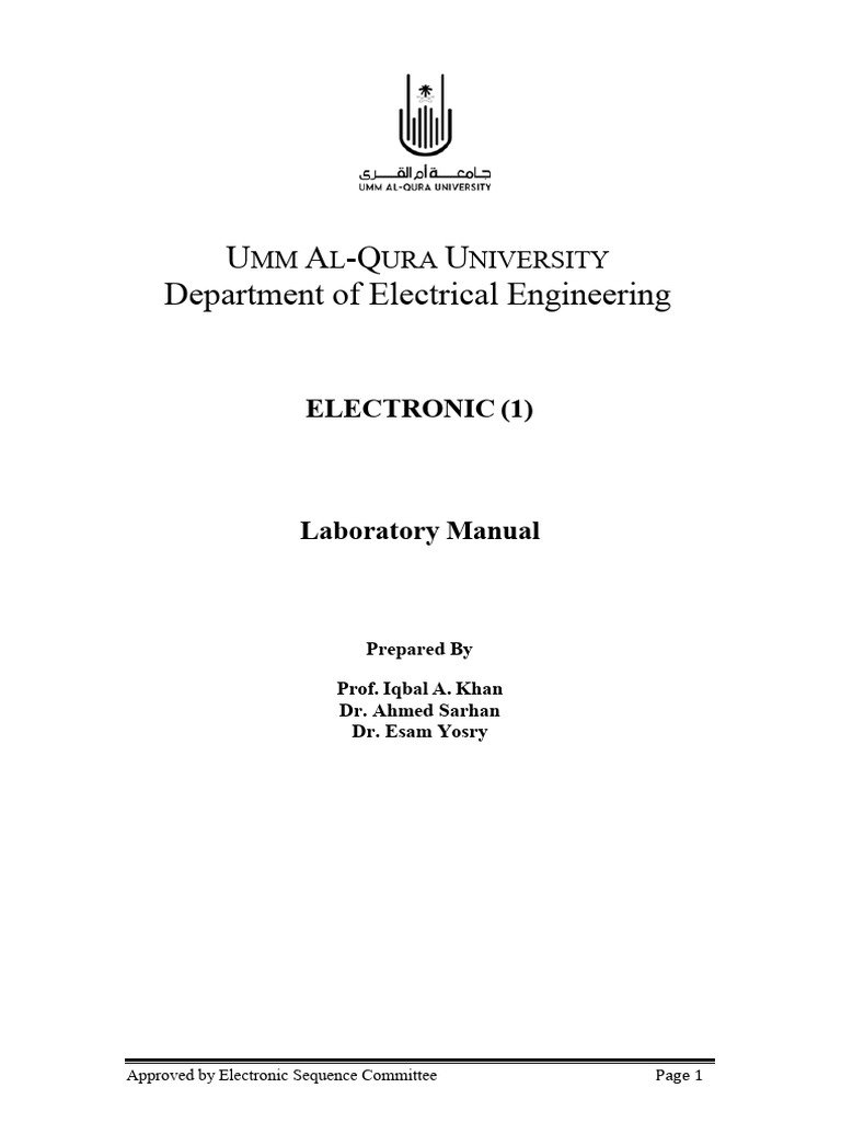 802311 4 Electronics 1 Lab Manual 3 | PDF | Rectifier | Bipolar ...