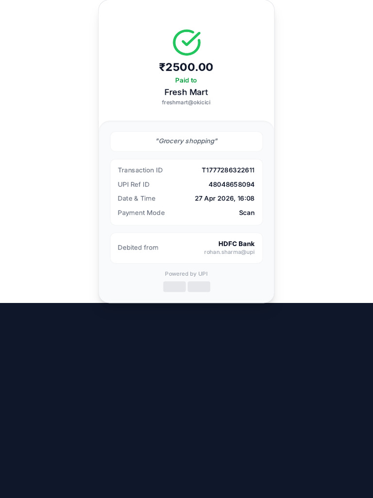 UPI Transaction Receipt _ Professional Bills | PDF