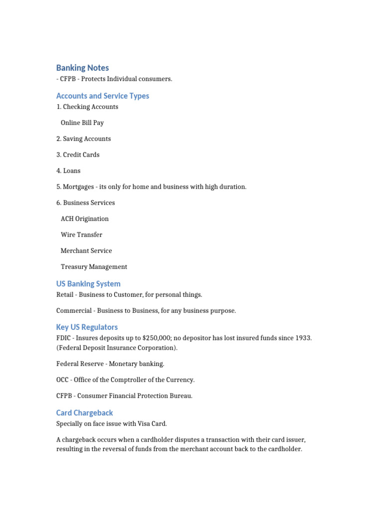 Banking Notes Converted | PDF