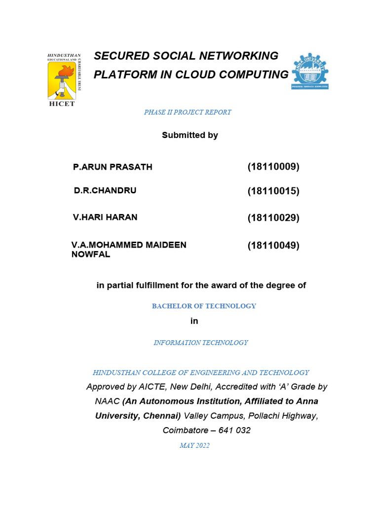 4th Year IT - A Final Year Project 2022 | PDF | Cloud Computing ...