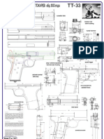 TT 33model Blueprints Drawings of Main Parts For Making Non Firing Replica