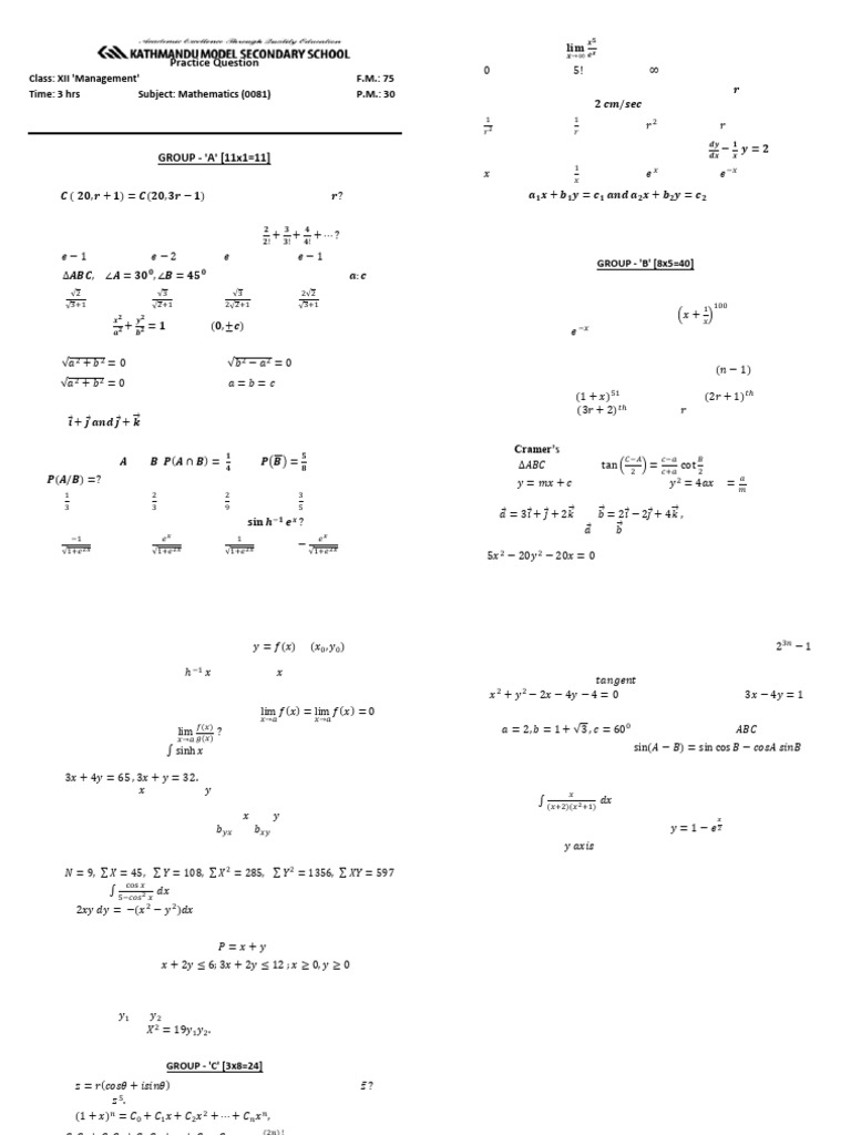 MATH-2 | PDF | Equations | Mathematics
