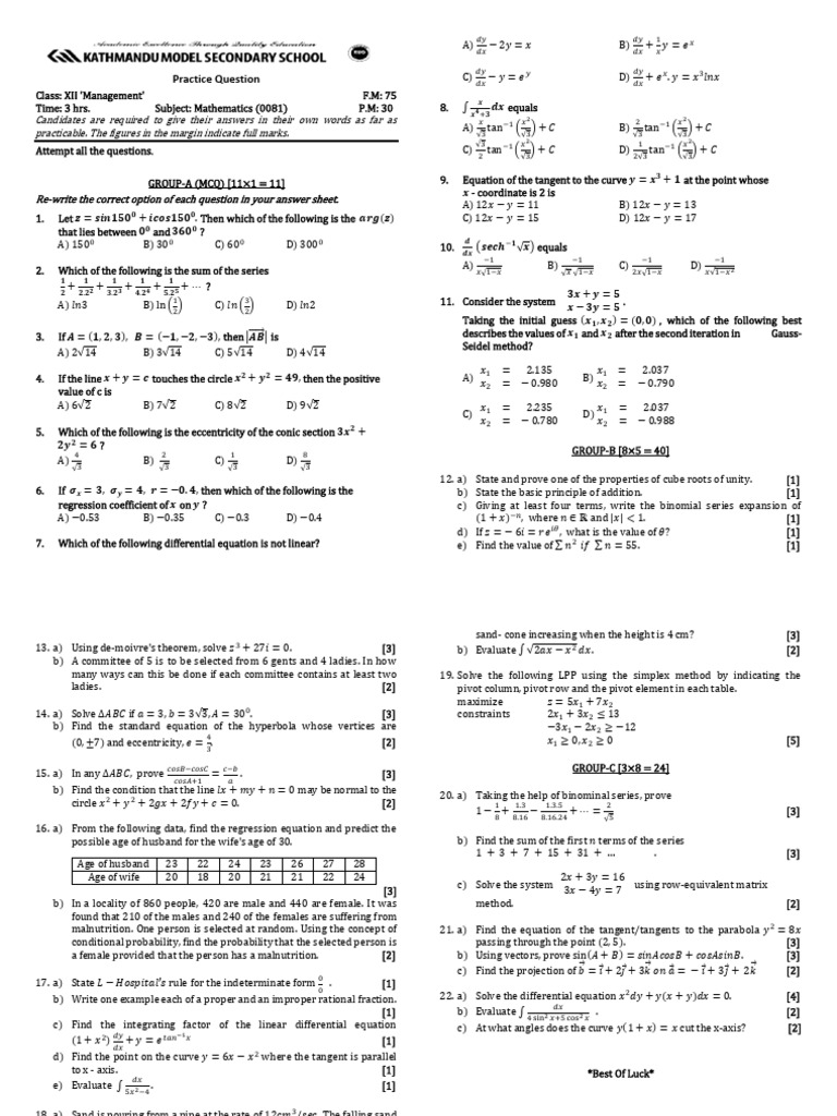 MATH-3 | PDF | Mathematical Analysis | Mathematics