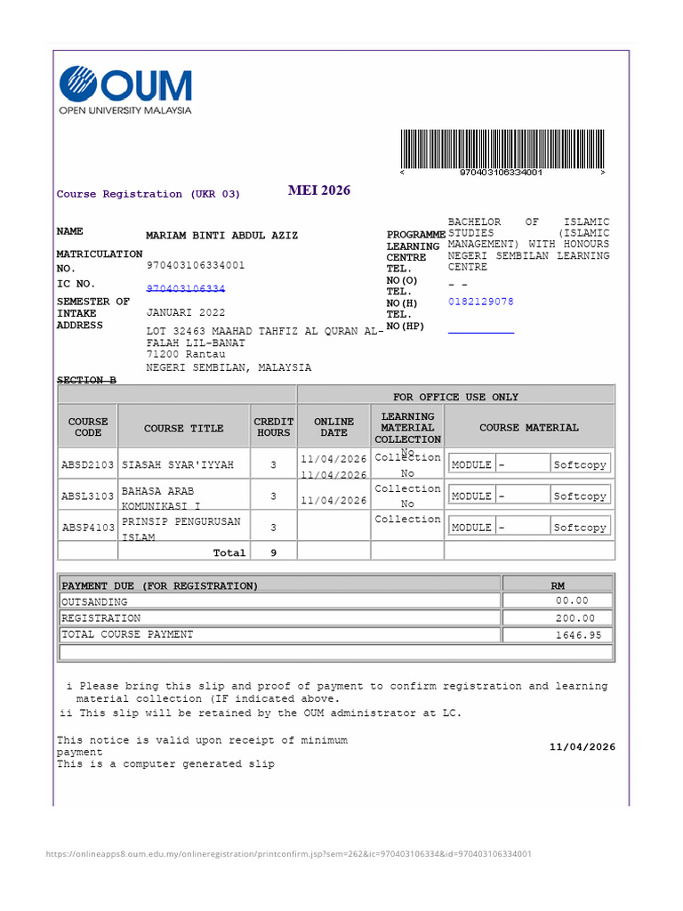 Print Course Confirmation.pdf | PDF