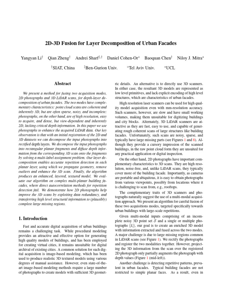 2D 3D Fusion For Layer Decomposition of | PDF | Texture Mapping | 3 D ...