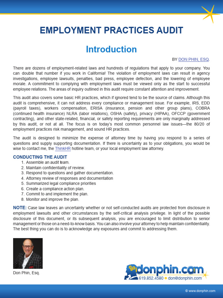 Employment Practices Audit | PDF | Overtime | Employment