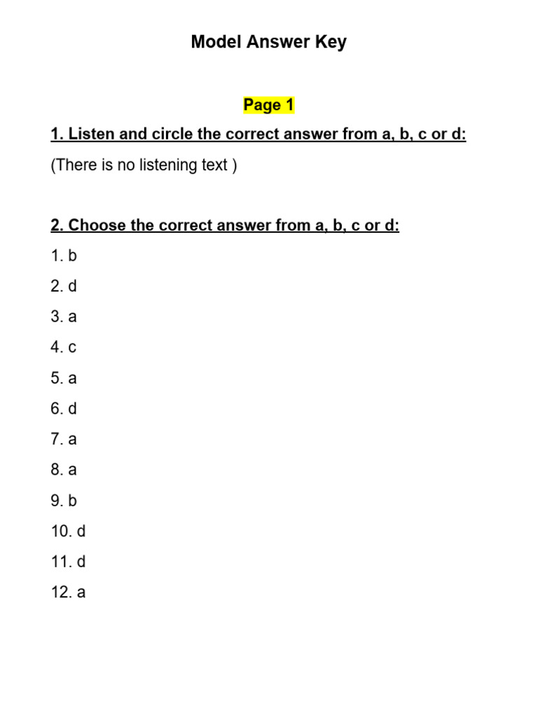 Grade5-ModelAnswer | PDF