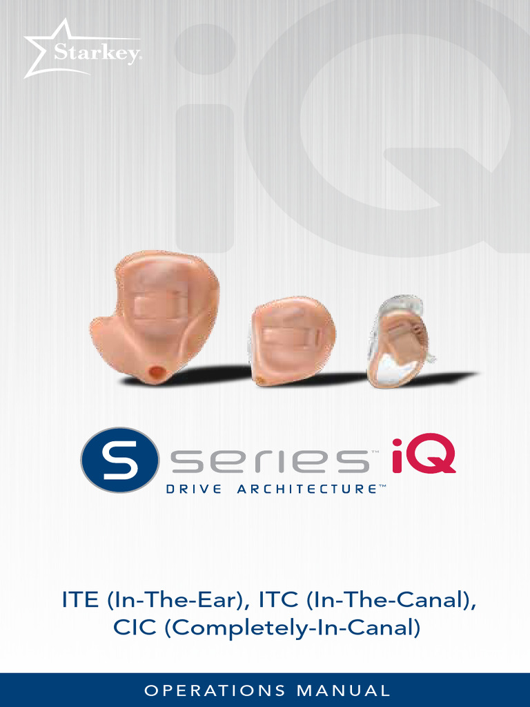 S_Series_iQ_ITE-ITC-CIC_Manual | PDF | Hearing Aid | Telephone